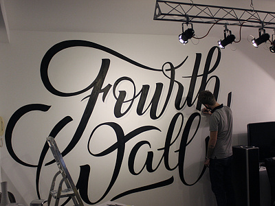 The Fourth Wall lettering painting typography
