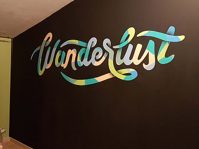 Wanderlust typography lettering painting posca typography
