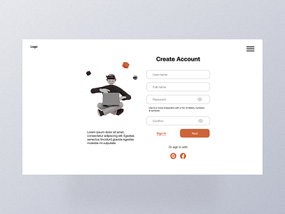 Sign Up Page ui