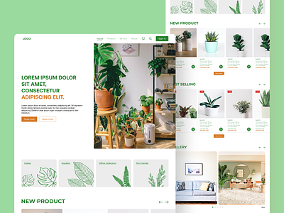 Plant shop landing page ui