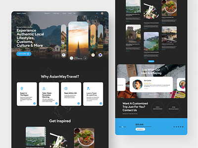 Travel Website Landing Page design graphic design ui ui design website