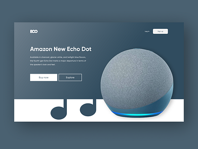 Web-site for Amazon New Echo Dot amazon amazon ui design dot dribbble interface minimalism ui landing page web design web ste webdesign