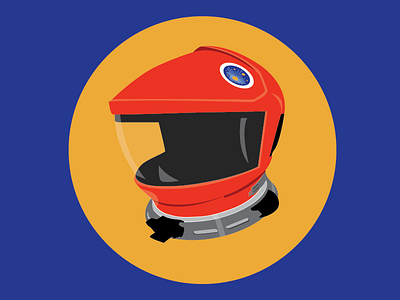 Dave's Helmet - 2001: A Space Odyssey 2001 design flat color helmet illustration illustrator sci fi space space odyssey