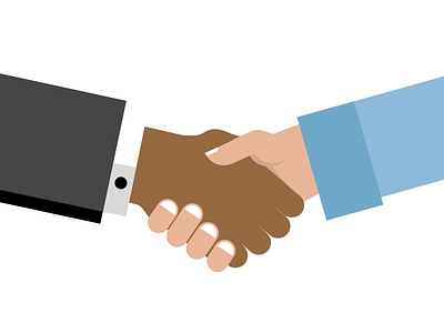 Handshake businessman flat hand handshake illustration minimal vector