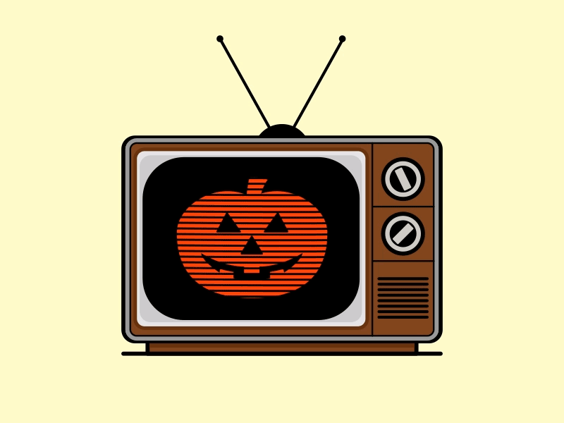 Halloween 3: Season of the Witch after effects animation flat gif halloween halloween 3 horror illustration loop pumpkin slasher tv
