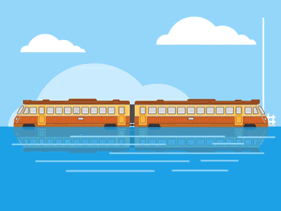 Spirited Away after effects animated gif flat design gif loop minimal miyazaki spirited away studio ghibli train