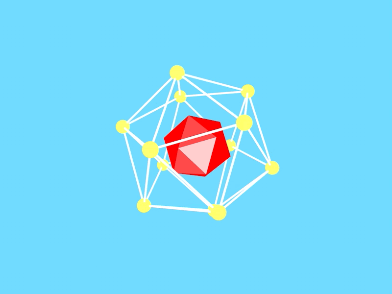 C4D-A: 002 atom array c4d cel shader cinema4 cloner cube geometric gif loop motion graphics polygon sphere
