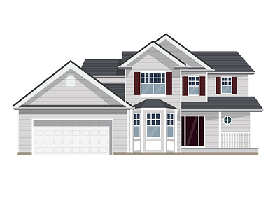 Rejected House 1 flat home house illustration illustrator vector