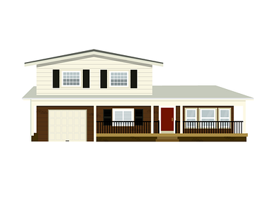 Rejected House 2 flat home house illustration illustrator vector