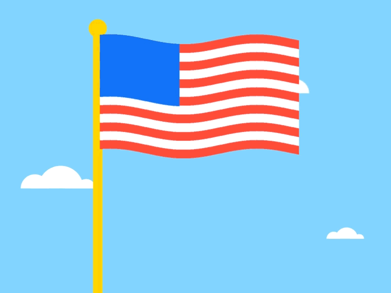 Happy Birthday, America! 4th of july ae animation flag fourth of july gif loop mograph usa