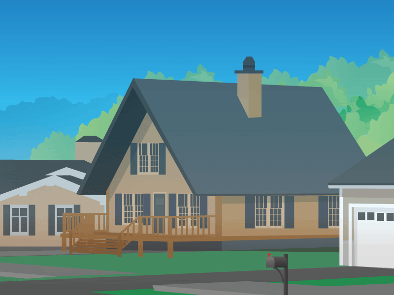 Rejected House flat home house illustration illustrator neighborhood vector