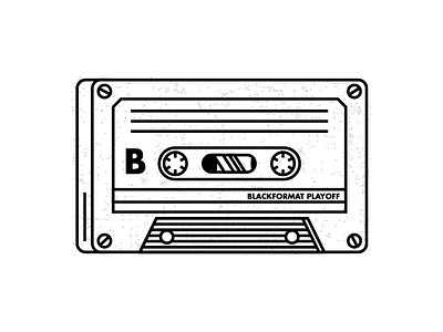 Cassette Playoff blackformat cassette illo illustration illustrator mixtape playoff tape texture vector
