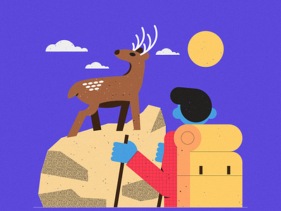 Inktober 7 - Deer ai deer design flat hiking illustration illustrator inktober inktober2019 photoshop vector