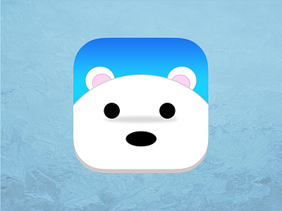 Snow Frozen Crush blue character flat gradient ice pattern polar bear vector