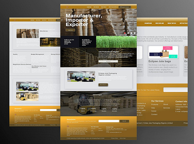 Jute Manufacturing Company User Interface Design app branding design front end development logo product design ui ux webdesign website