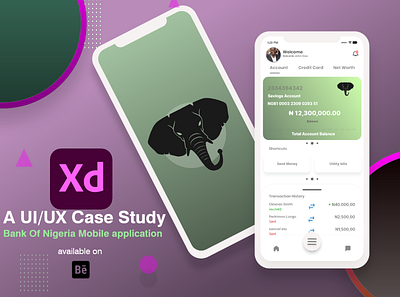 Bank Of Nigeria Mobile Application-UIUX (Case-Study) app branding design front end development logo mobile app mobile app design product design ui ux