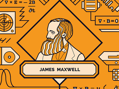 James Maxwell branding decor graphic design illustration science