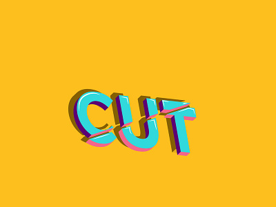 Cut art artwork banner branding design illustration lettering logo signage type typography vector