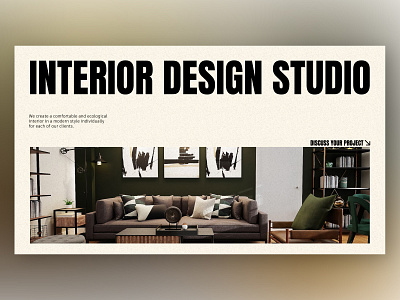 Interior studio - website concept branding concept design graphic design landing landing page ui web design