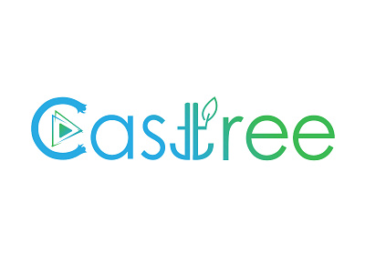 Castree branding design entertainment icon illustration illustrator leaf logo minimal photoshop tree website