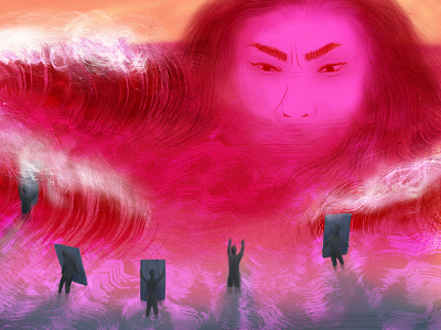 The Revolutionary Anger of Asian Women anger artice asian asian women banner editorial feature feminism feminist illustration mental health ocean oppression racism rage sea waves web banner women