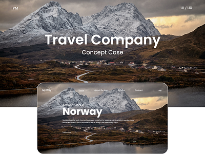 Travel Landpage Design branding landpage design minimal typography ui design uidesign uiux web