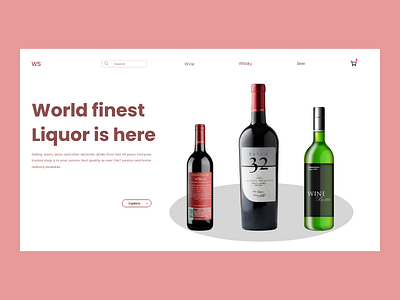 Wine shop colors dashboad design minimal typography ui uiux web