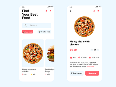 Food Delivery Design design minimal mob ty typography web