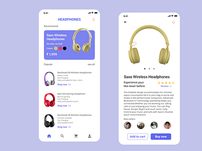 Headphones UI Design