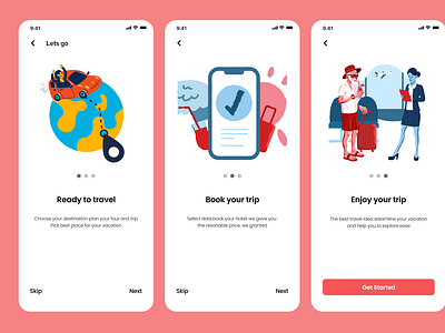 Travel Onboarding Screen