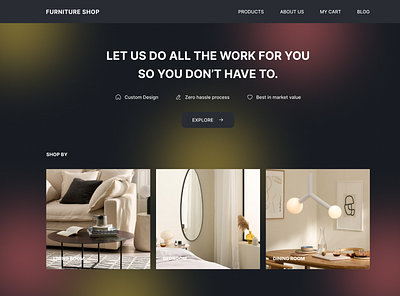 Furniture Shop colors design furniture minimal shop typography uiux web