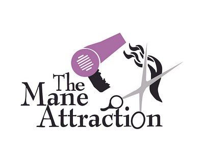 The Mane Attraction branding design logo typography vector