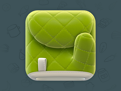 Cooking Glove iOS icon cooking glove green icon ios love