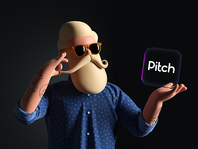 Tobias 3d app c4d character deck designer illustration mascot octane pitch presentation render tobias