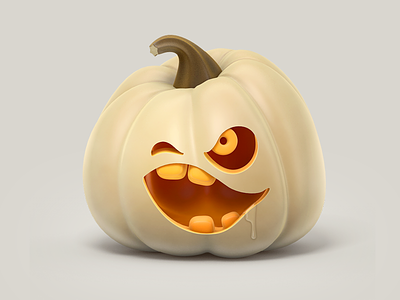 Pumpkin head 3d halloween icon illustration pumpkin render