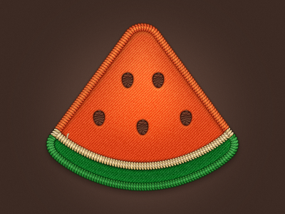 Watermelon pizza icon watermelon