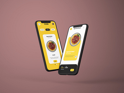 Food App UI Design app branding design ui ux