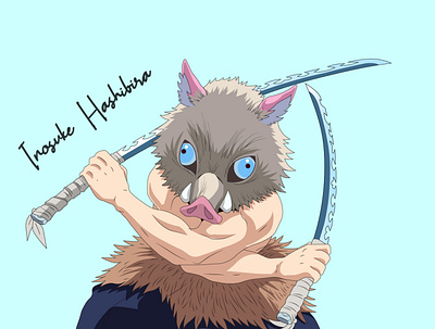 Demon Slayer - Inosuke Hashibira Vector Art animation design graphic design illustration vector