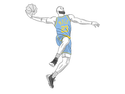 LBJ basketball basketball player character design illustration line monochrome nba portrait