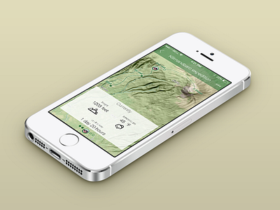 Climb - Current route app ios ios7 iphone map mobile photoshop ps route ui ux