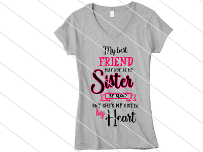 Sister by heart SVG