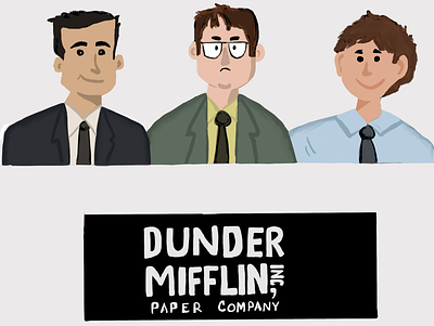 The Office character design illustration office procreate