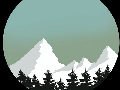 Mountains design illustration mountains procreate snow