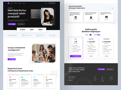 Team Management Tool - Landing Page clean collaboration design landing landingpage management organize page project task team tool ui ux website