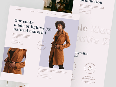 KLAMBIE - Coat Tailoring Services Landing Page