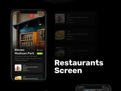 Foodie 3D 3d dark food iphone restaurant ui ui ux user