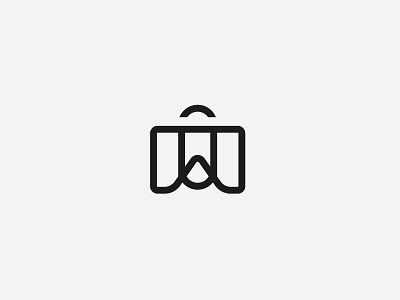 W + briefcase logo concept abstract brand branding briefcase clean logo logo design logodesign logotype mark minimal portfolio w letter w letter logo