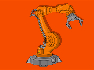Robotic Arm Illustration. design graphic design illustration
