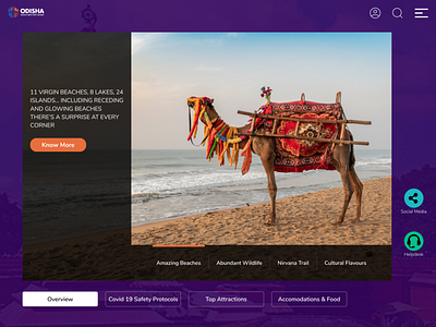 Odisha Tourism Landing Page design figma graphic design landing page tourism uiux website