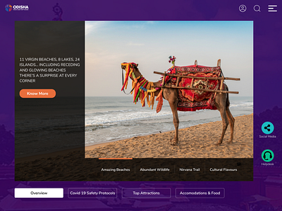 Odisha Tourism Landing Page